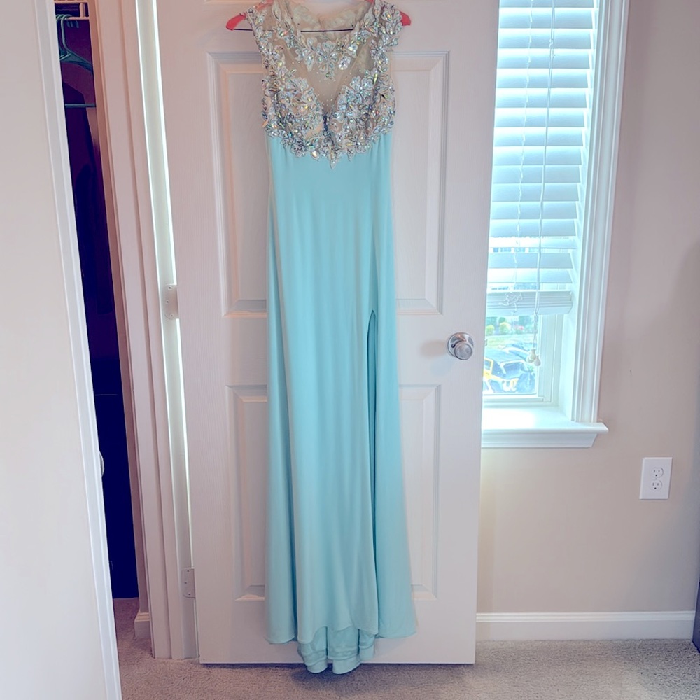 Night Moves Aqua Dress